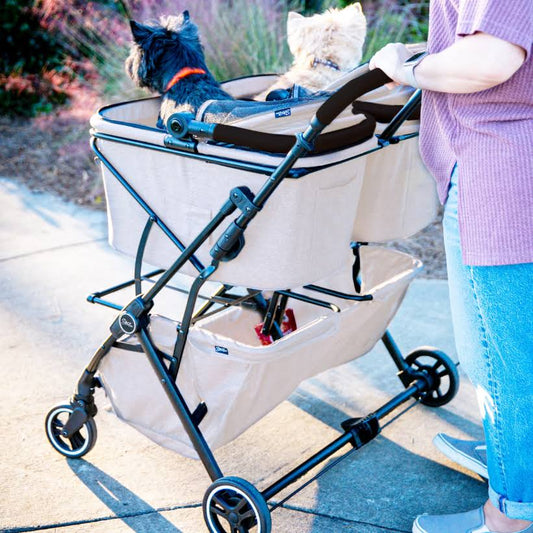 Best Double Pet Stroller for Dogs & Cats 2023 - Strolee Fawn